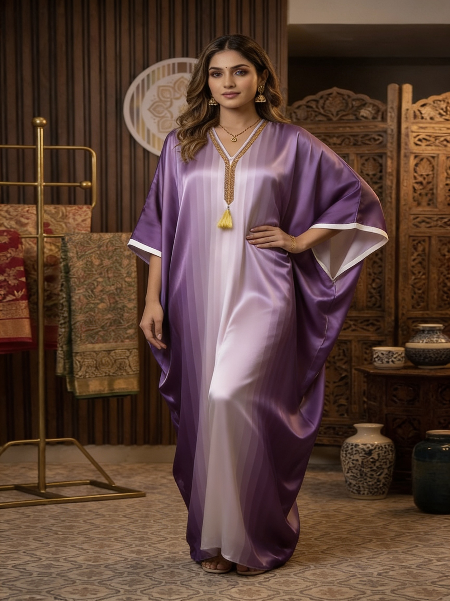 Lilac Pearl Regal Luxe Kaftan