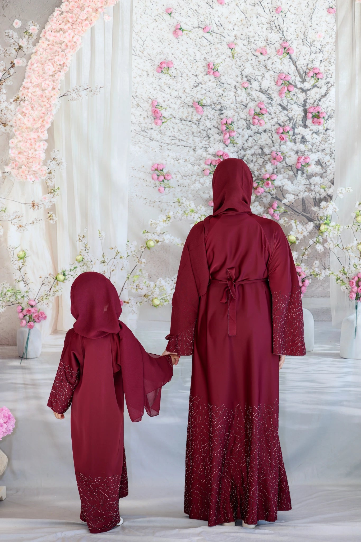 Ruby Blossom Abaya