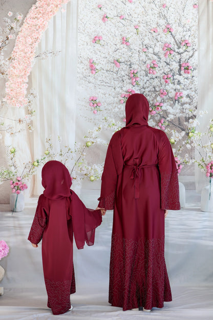 Ruby Blossom Abaya