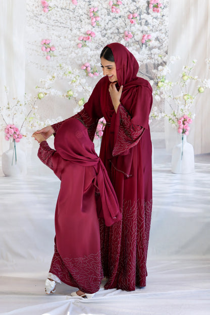 Ruby Blossom Abaya