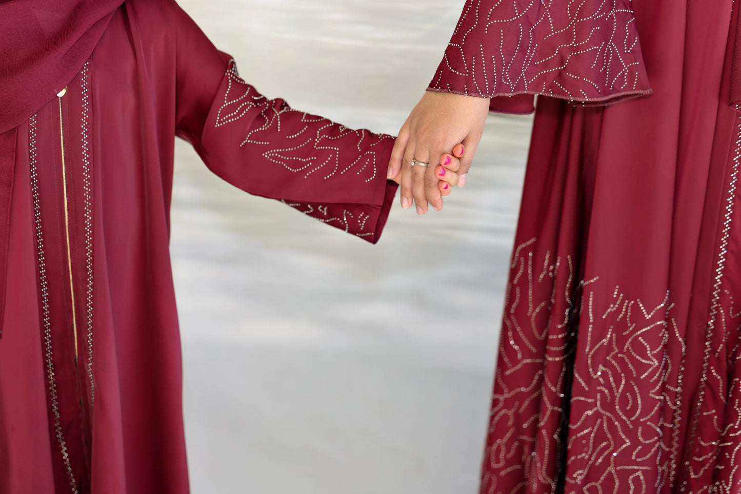 Ruby Blossom Abaya