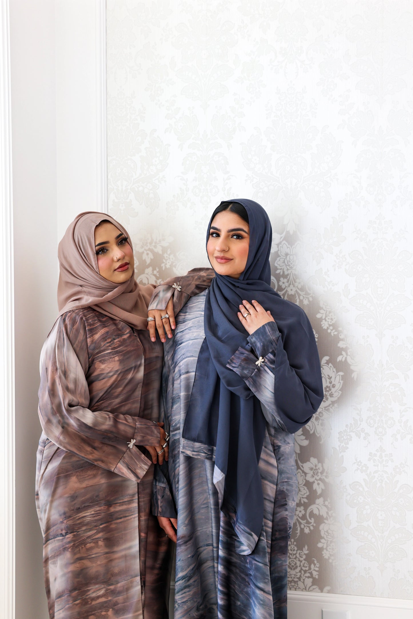 Humaaya Digital Print Silk Abaya