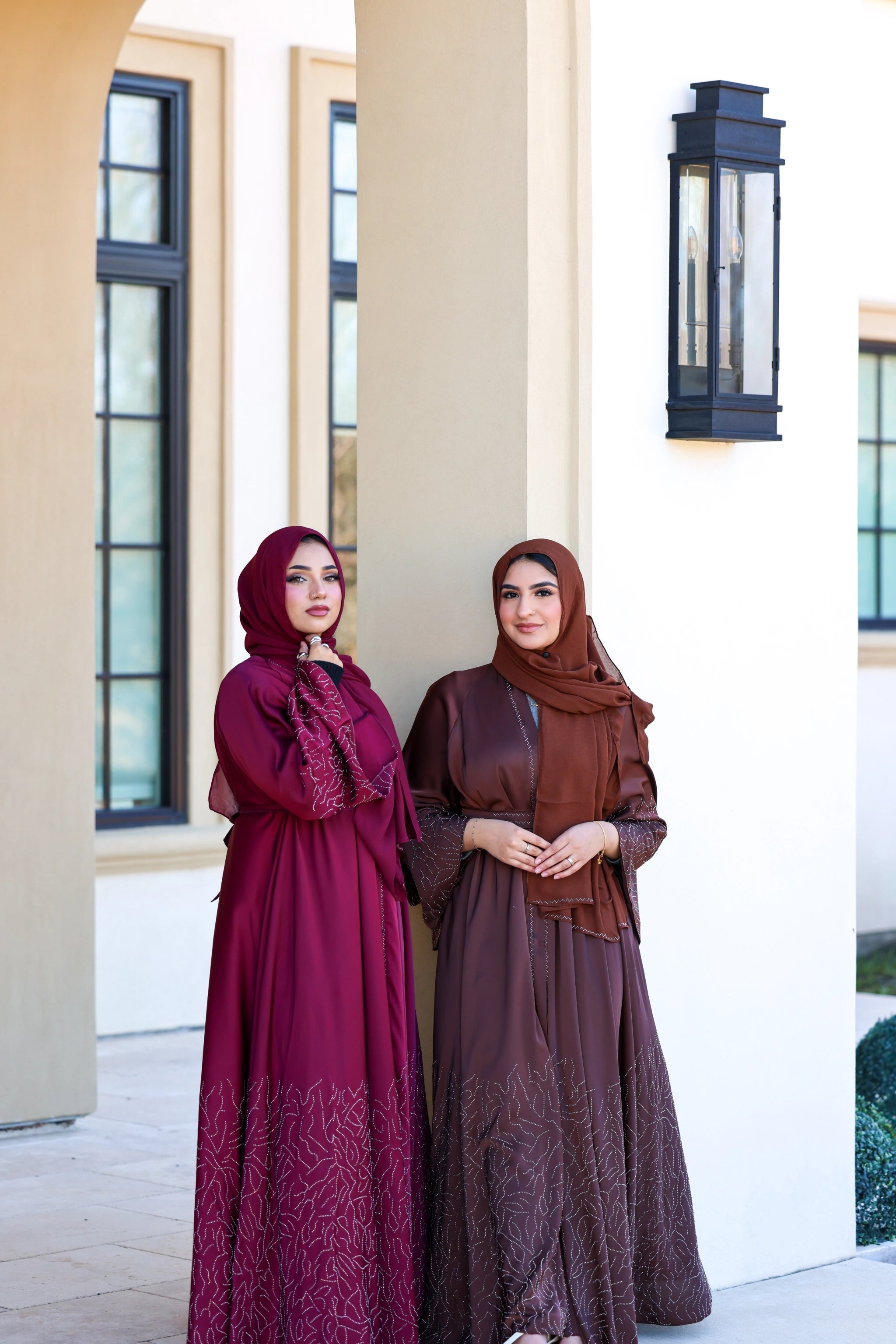 Humaaya Embellished Silk Abaya