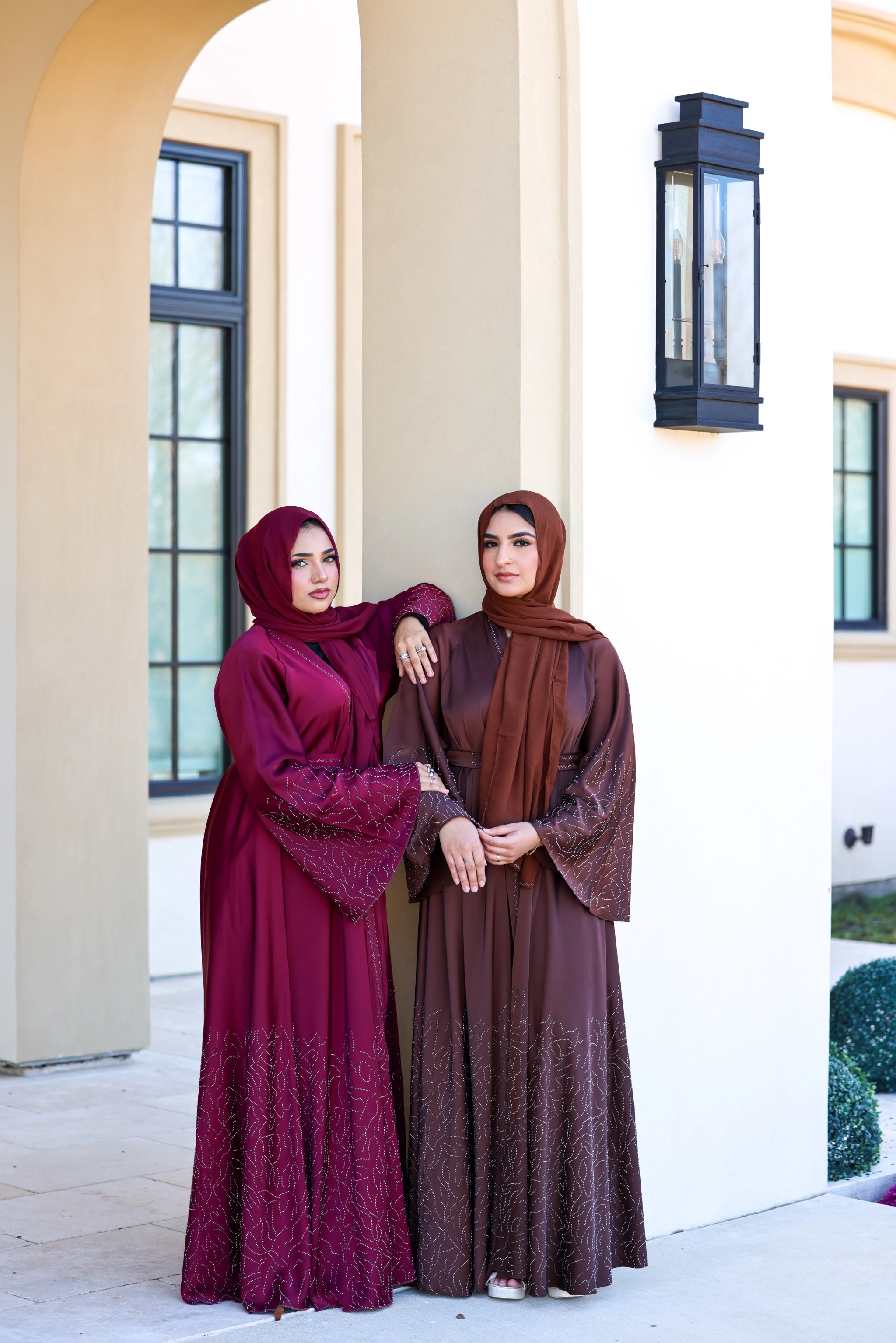 Humaaya Embellished Silk Abaya