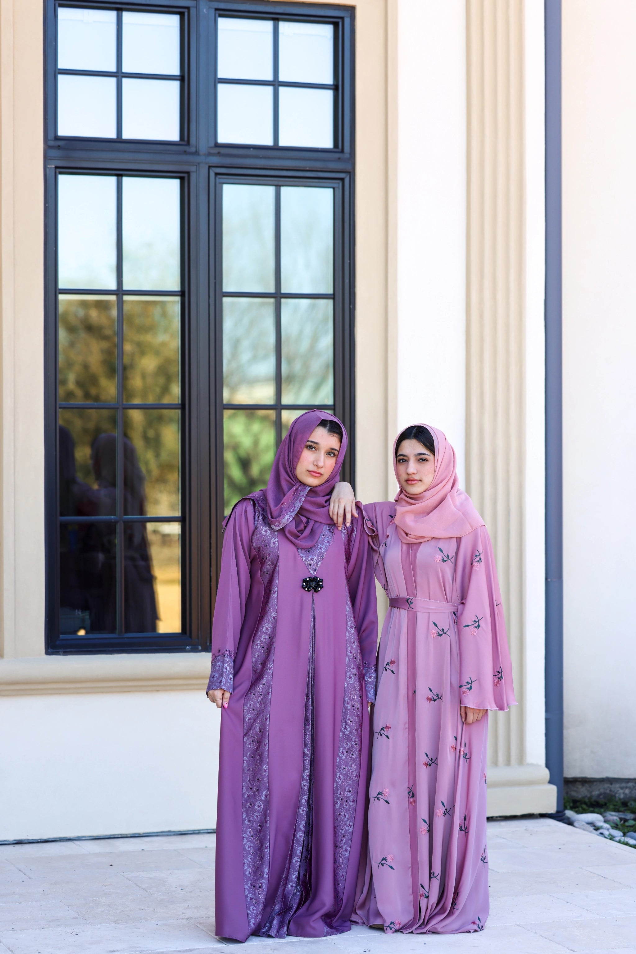 Humaaya Floral Silk Umbrella Abaya