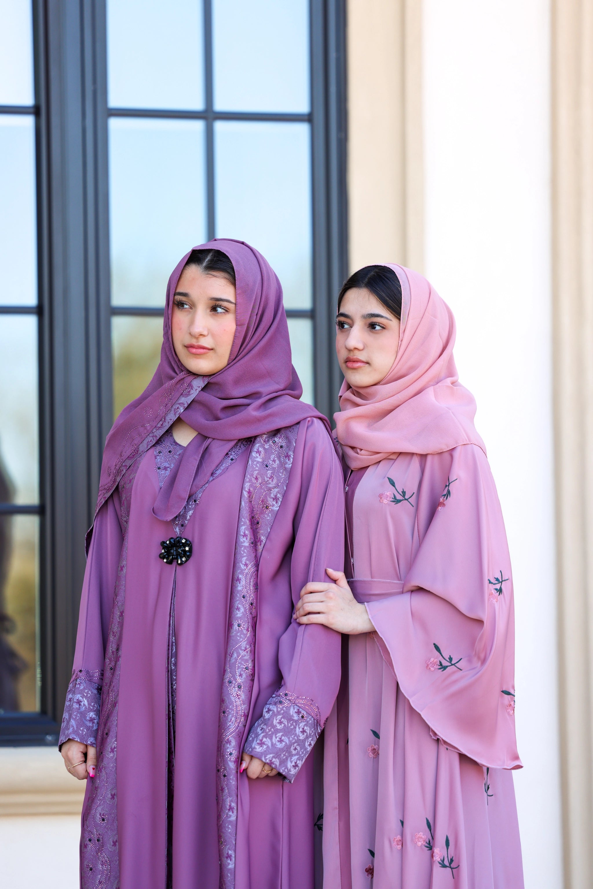 Humaaya Floral Silk Umbrella Abaya