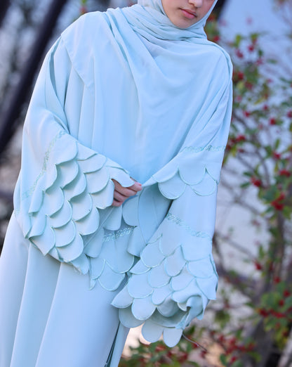 Humaaya Mint Petal Abaya