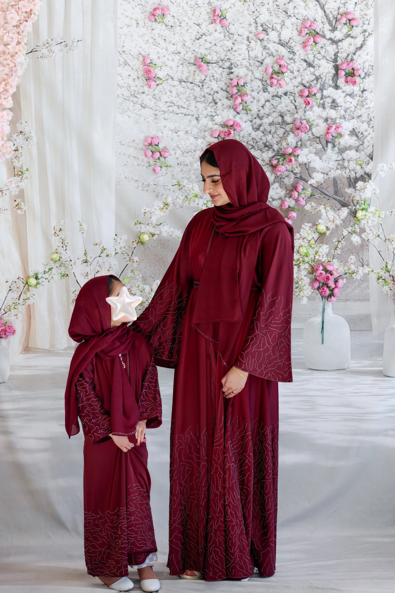 Ruby Blossom Abaya