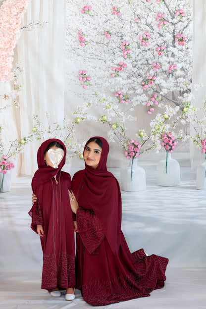 Ruby Blossom Abaya