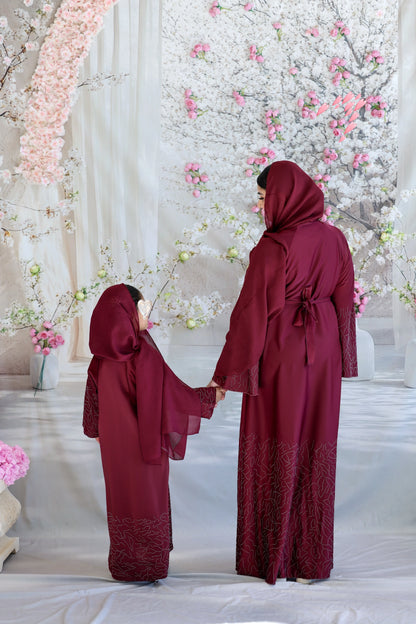 Ruby Blossom Abaya