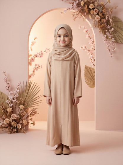 Sahara Beige Classic Kids Abaya