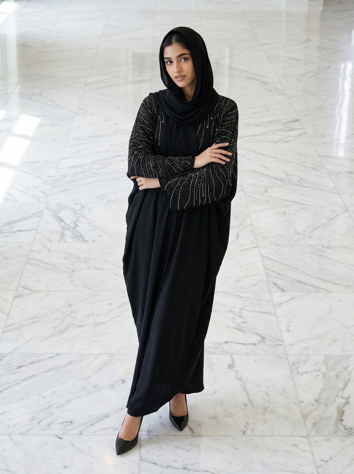 Midnight Elegance Umbrella Abaya