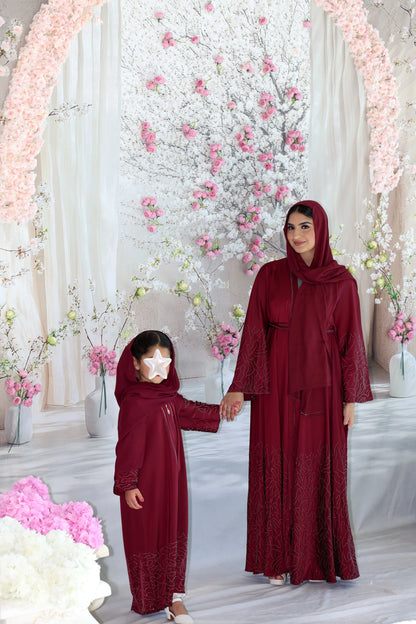 Ruby Blossom Abaya