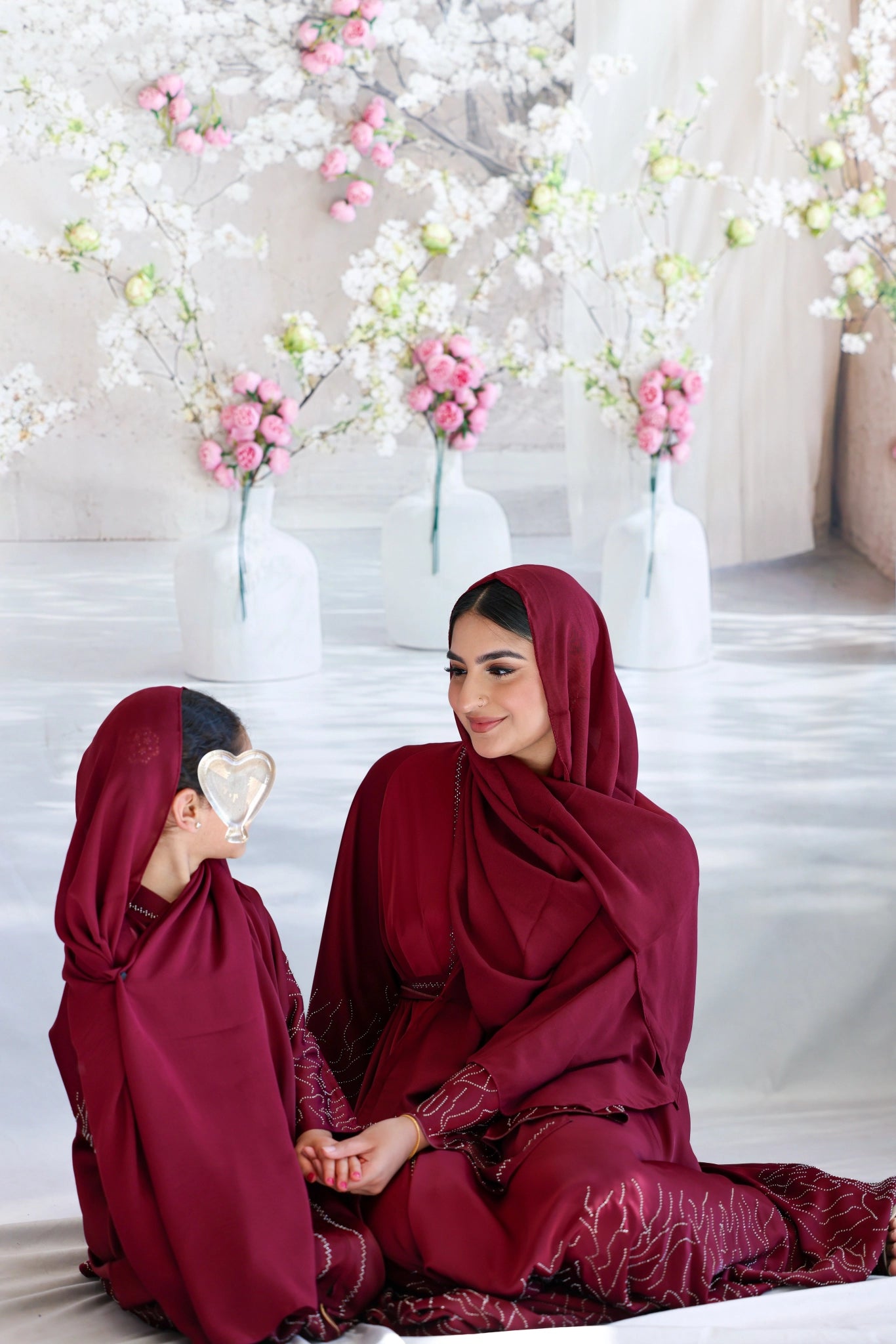 Ruby Blossom Abaya