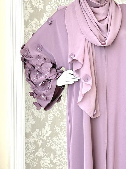 Plum Bloom Abaya