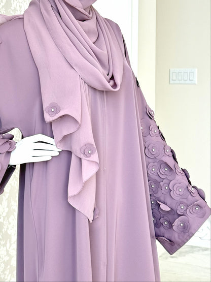 Plum Bloom Abaya