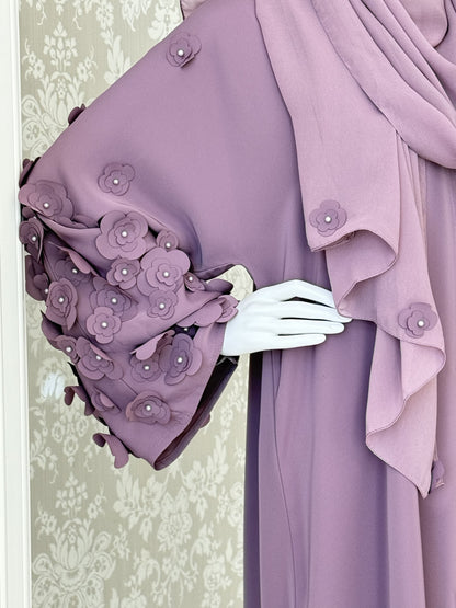 Plum Bloom Abaya