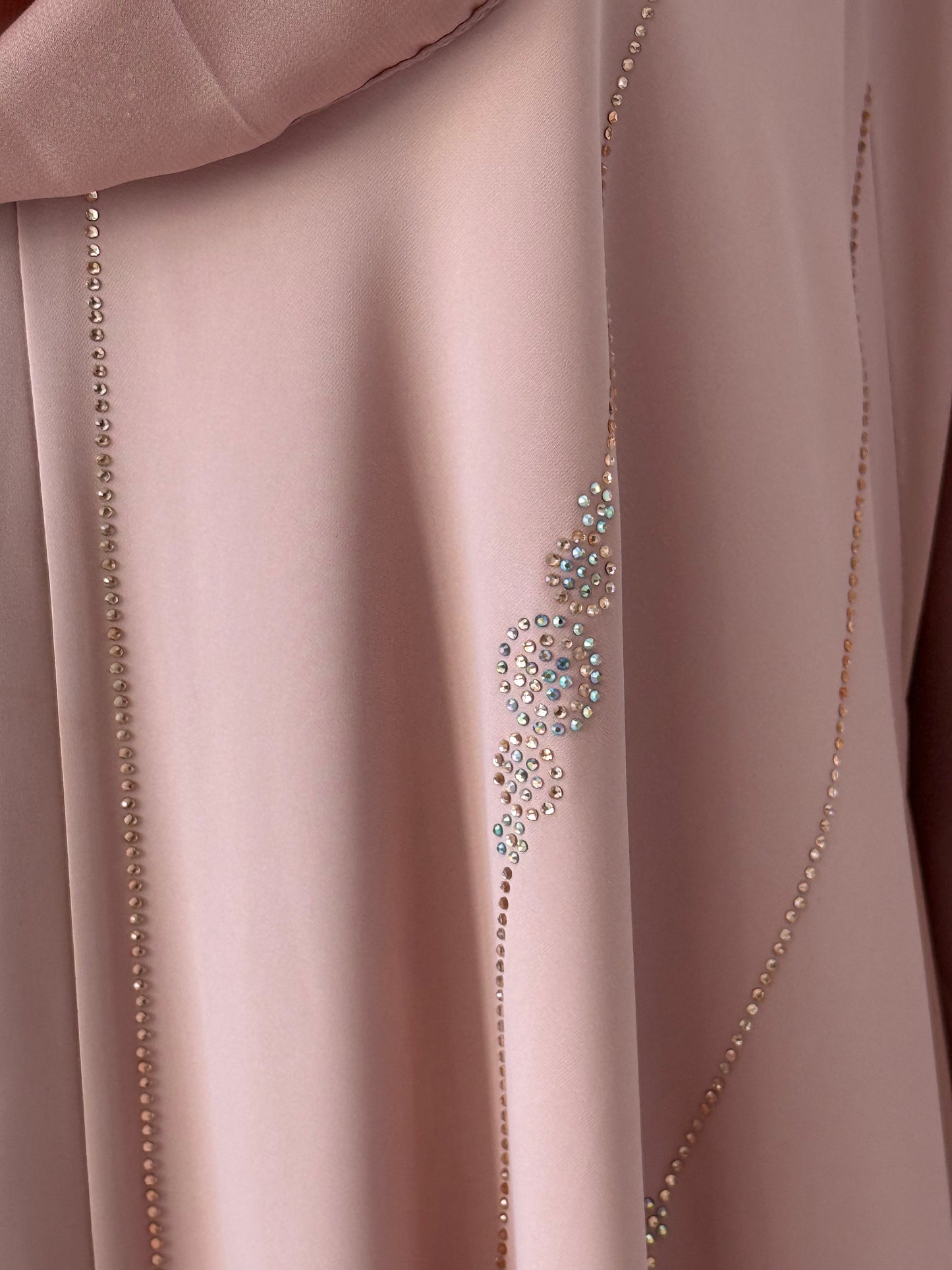 Amara Blush Abaya with stones