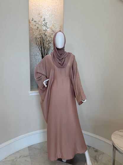 Dusty Rose Cape Abaya