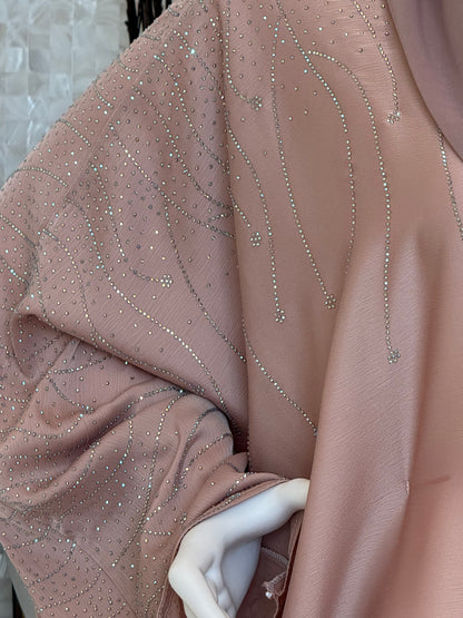 Dusty Rose Cape Abaya