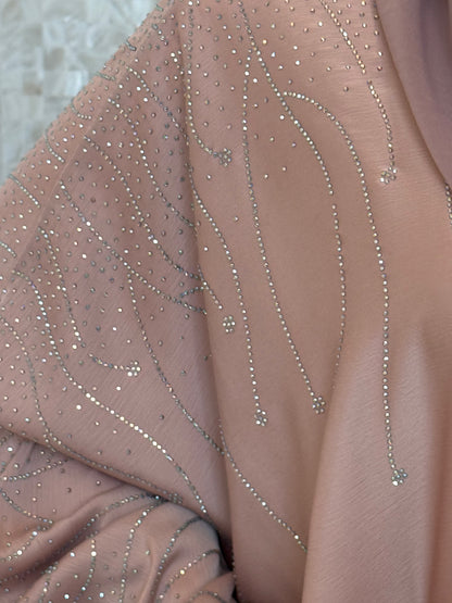 Dusty Rose Cape Abaya