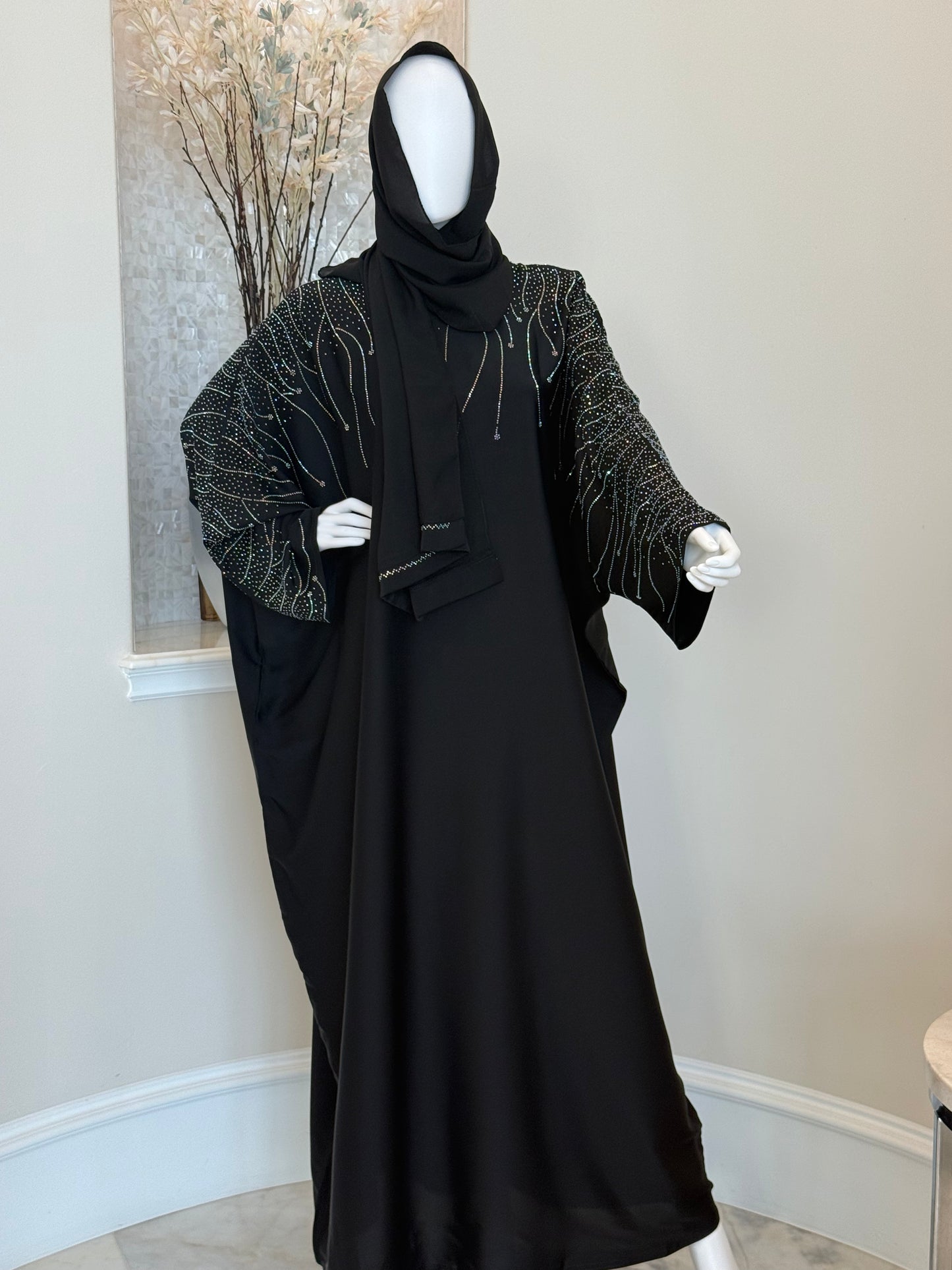 Midnight Elegance Umbrella Abaya