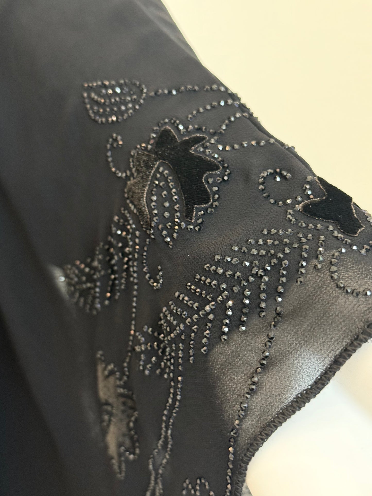 Noir Butterfly Chiffon Kaftan
