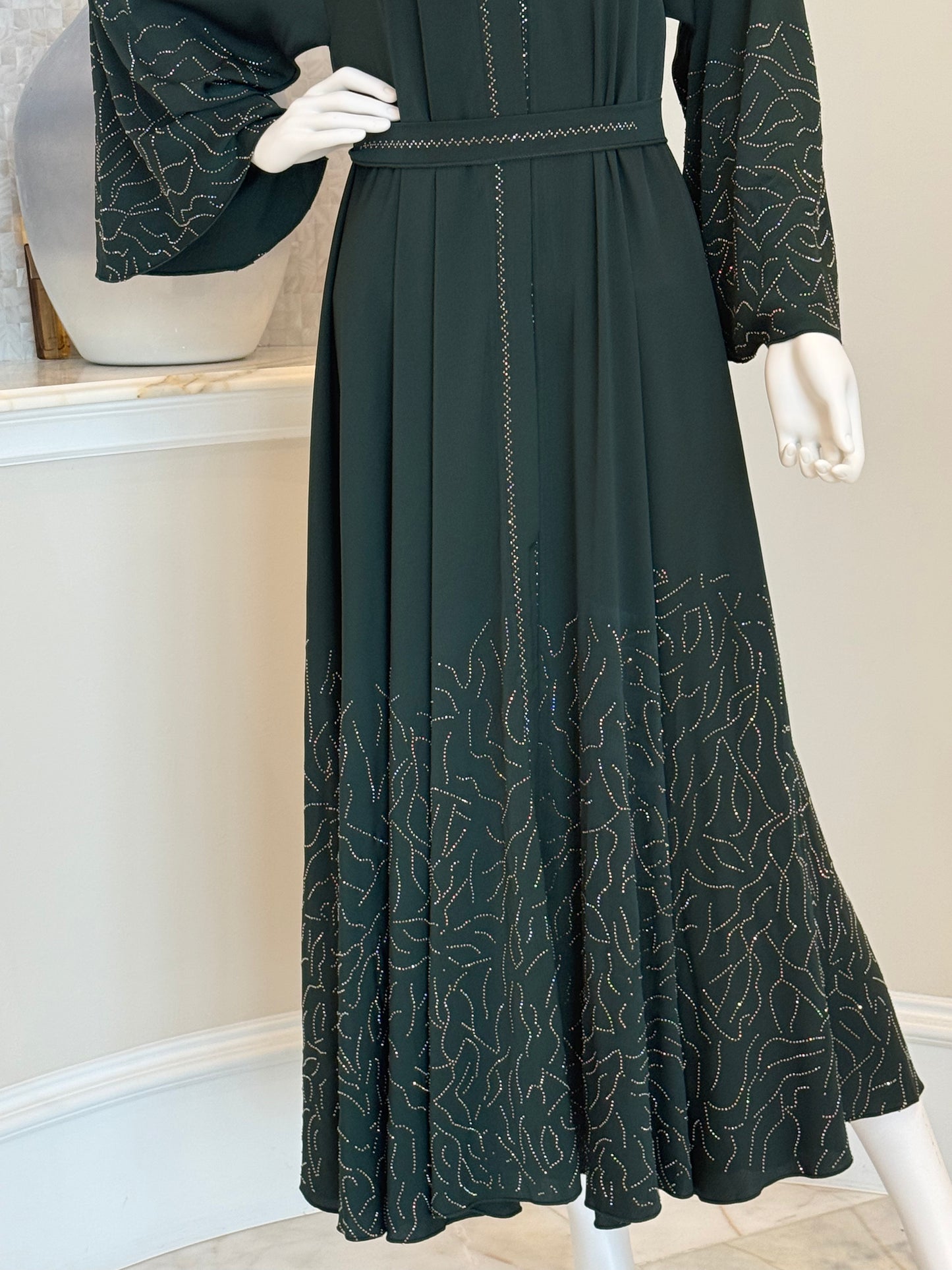 Emerald Luxe Stone Abaya