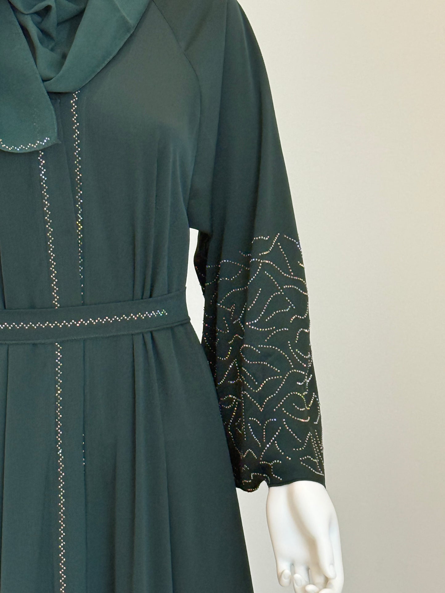 Emerald Luxe Stone Abaya