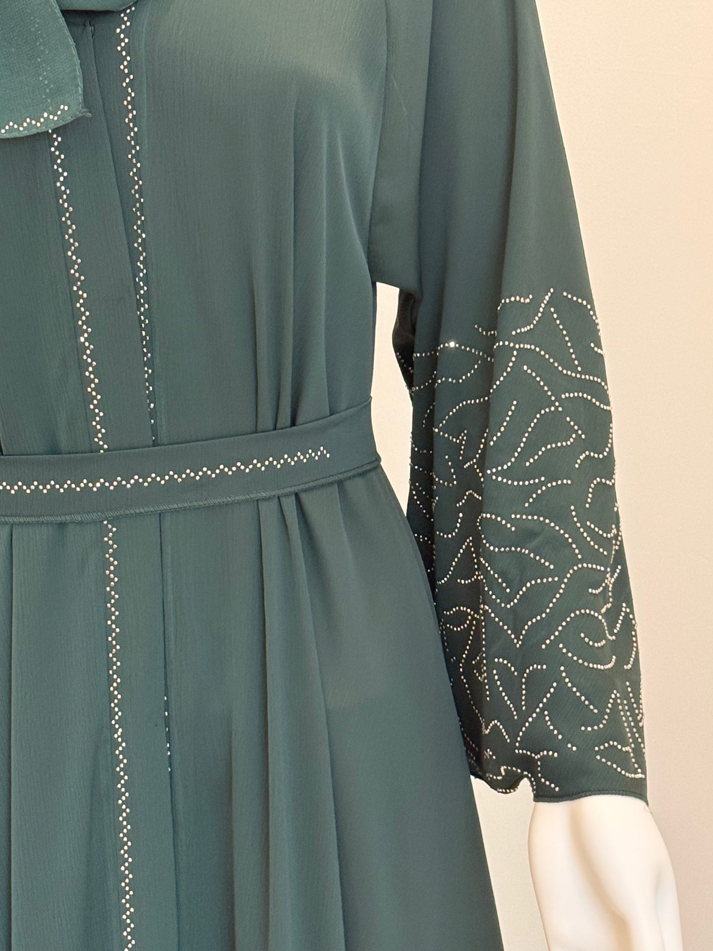 Emerald Luxe Stone Abaya