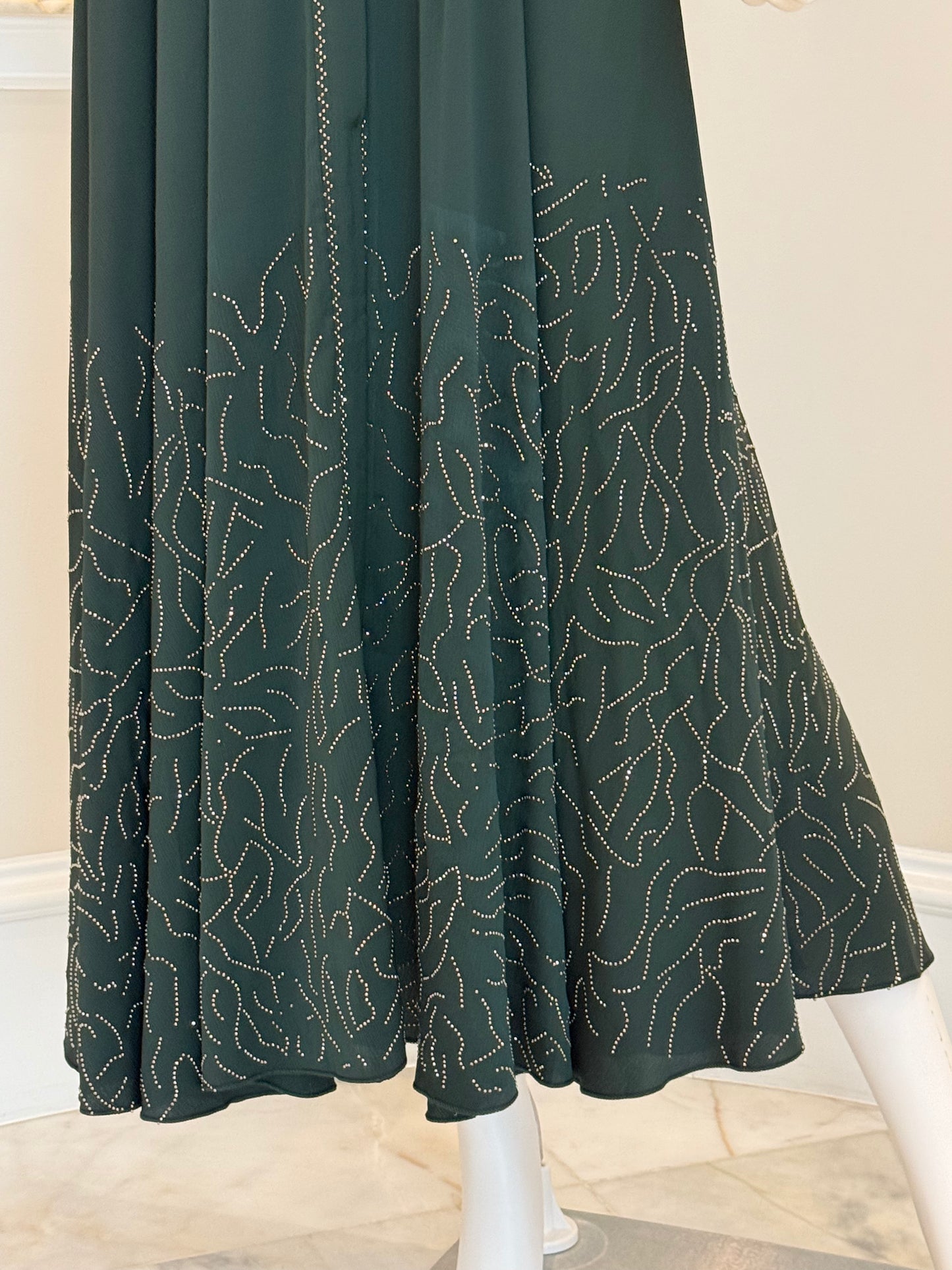 Emerald Luxe Stone Abaya