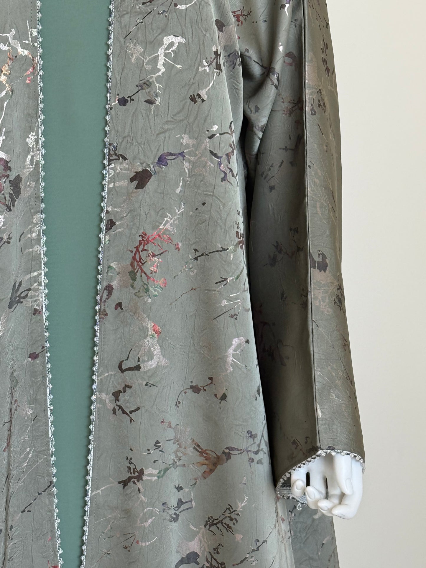Sage Layered Luxe Abaya