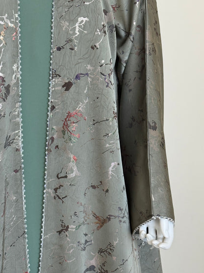 Sage Layered Luxe Abaya