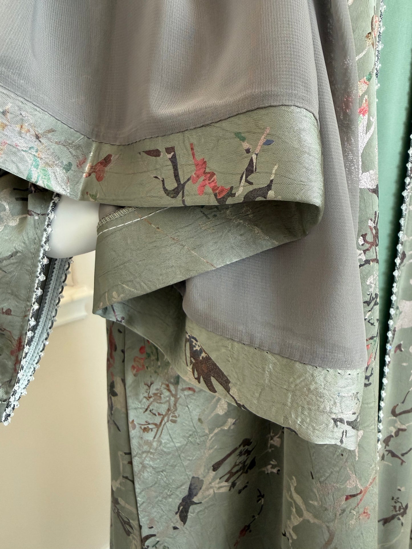 Sage Layered Luxe Abaya
