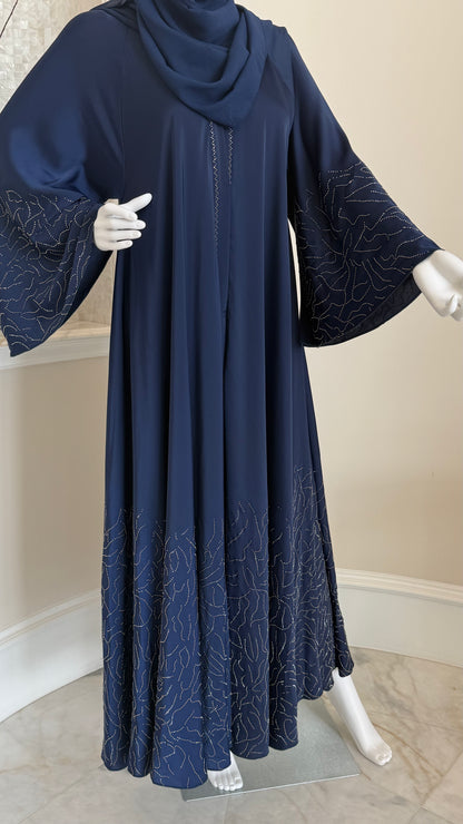 Royal Indigo Luxe Abaya
