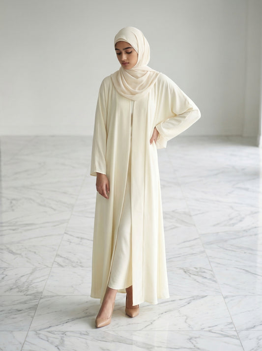 Ivory Classic Flow Abaya