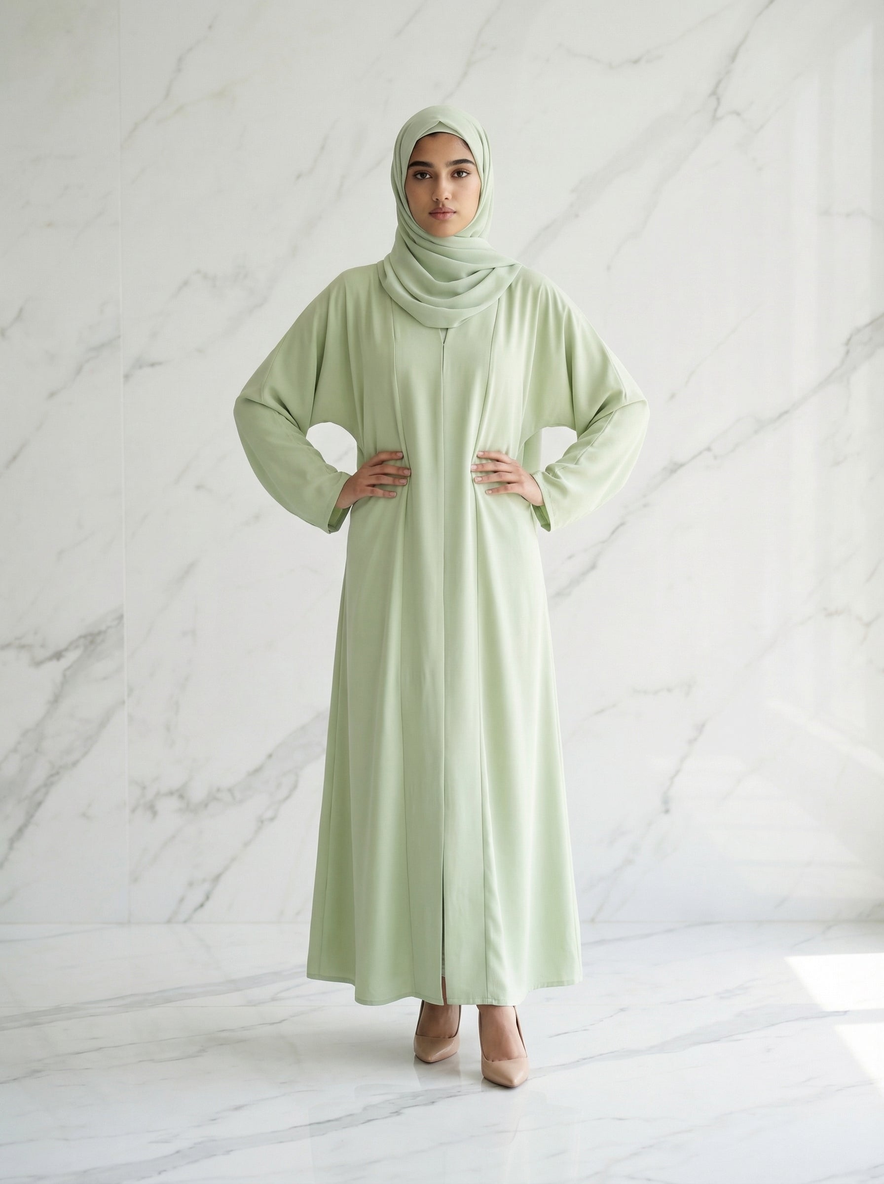 Mint Mist Classic Flow Abaya