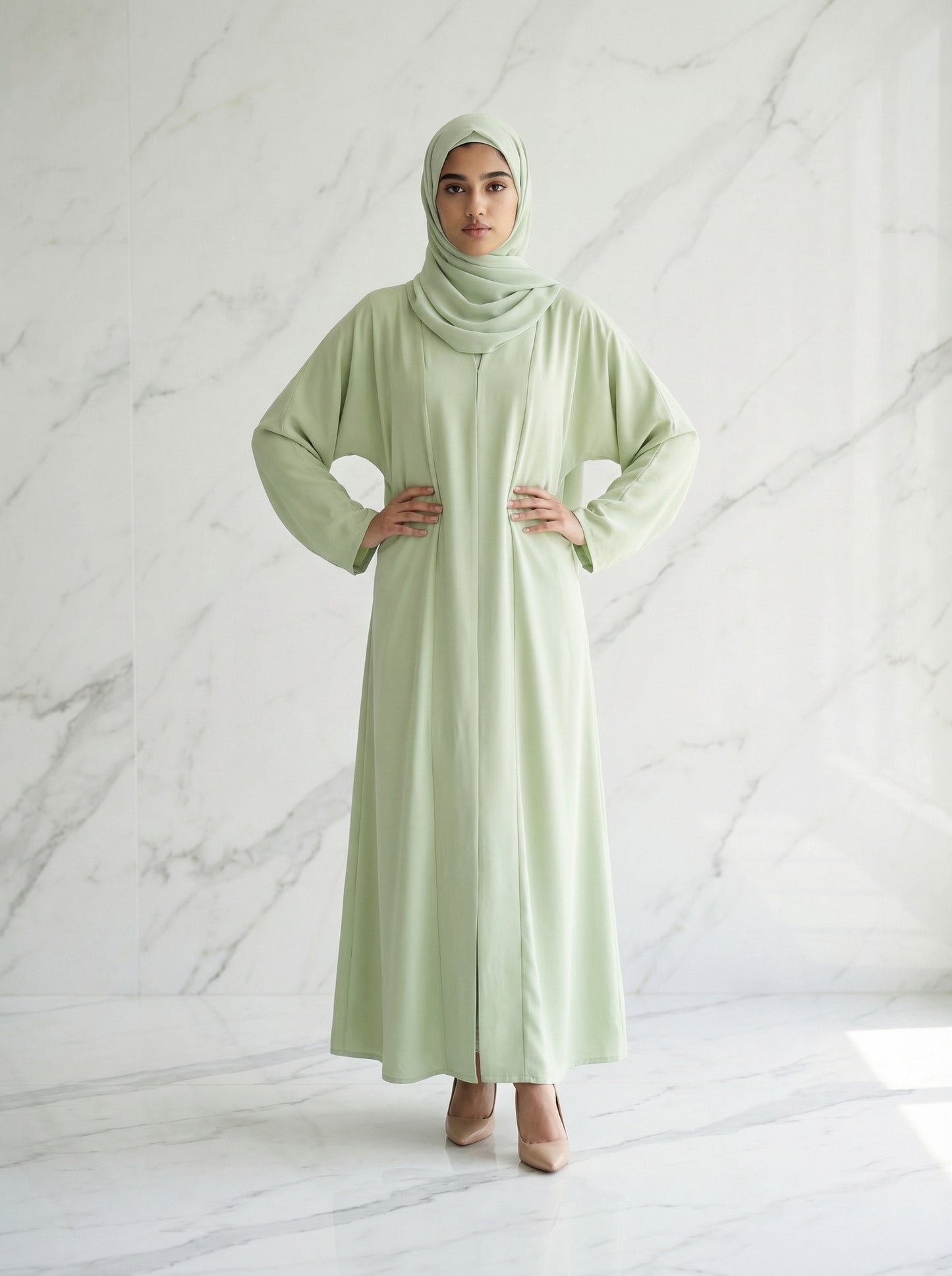 Mint Mist Classic Flow Abaya