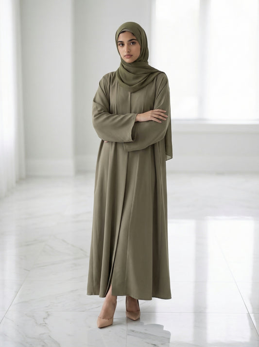 Olive Classic Flow Abaya