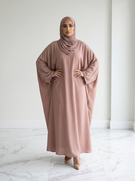 Dusty Rose Cape Abaya