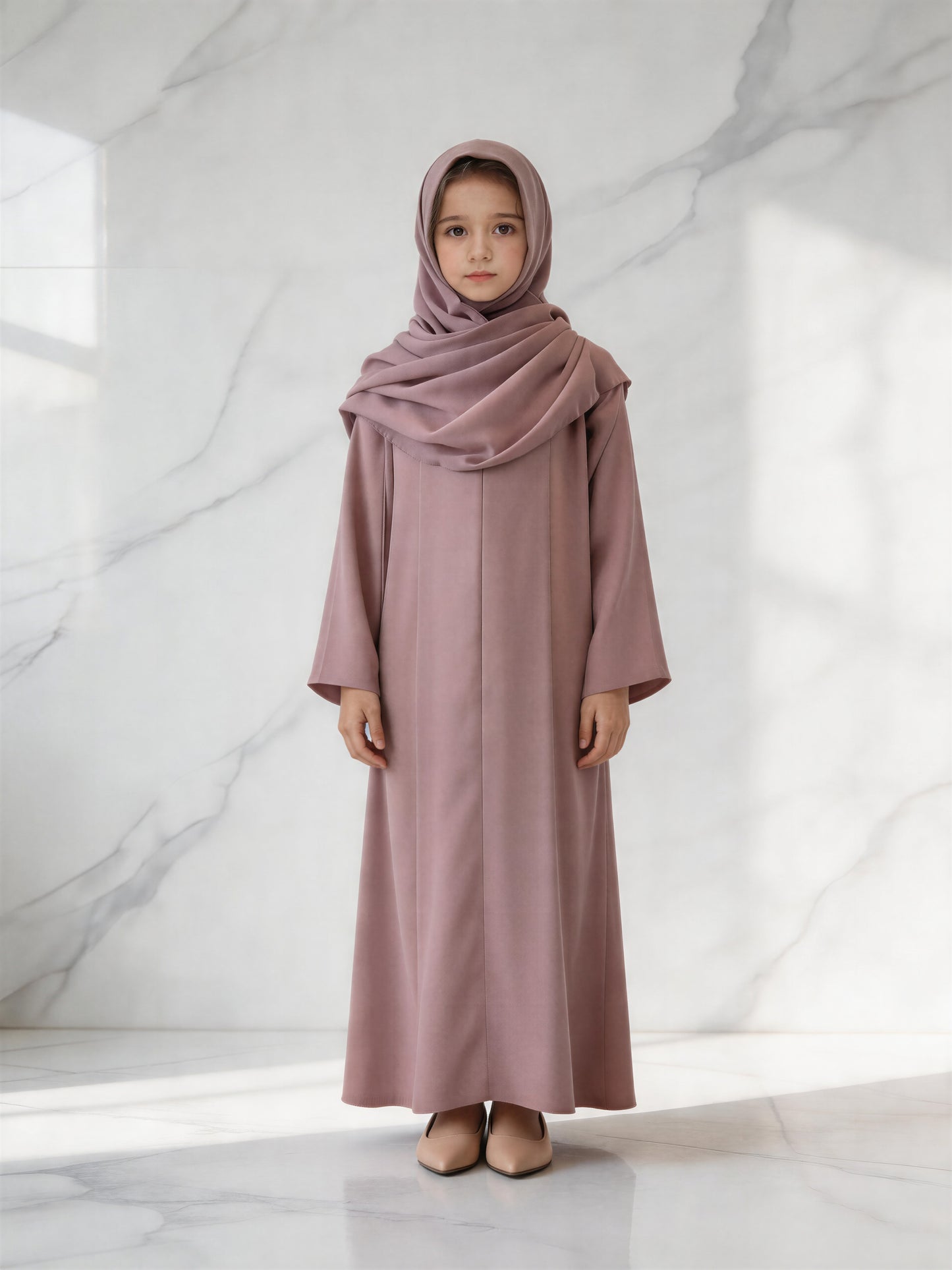 Rose Blush Kids Abaya