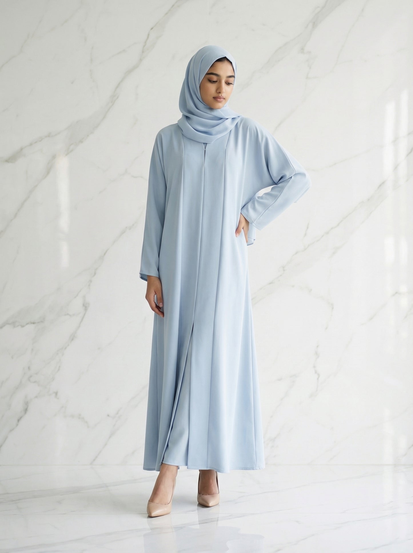 Sky Blue Classic Flow Abaya