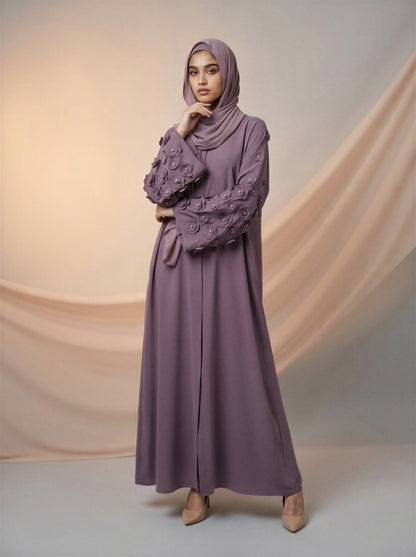 Plum Bloom Abaya