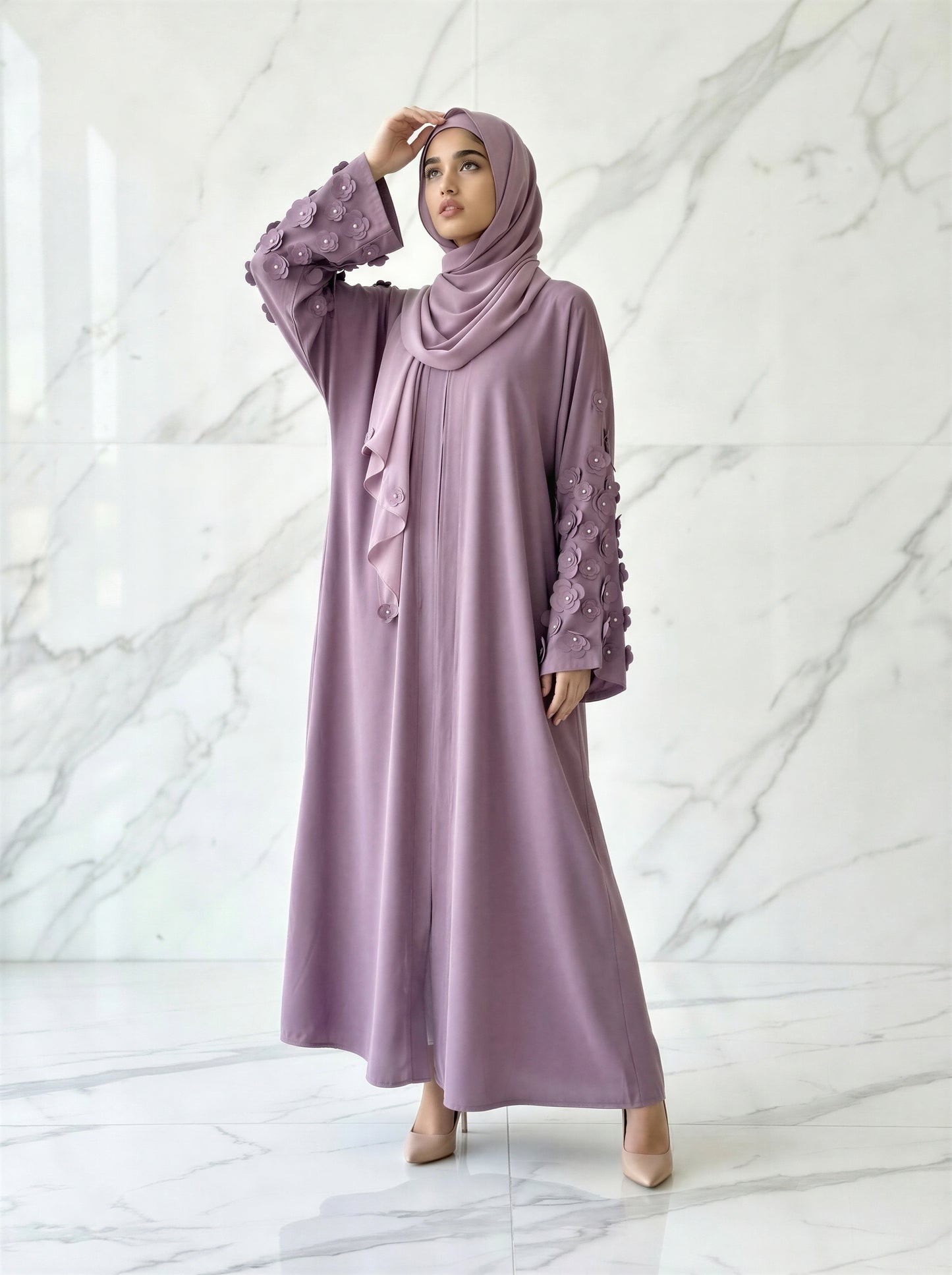 Plum Bloom Abaya
