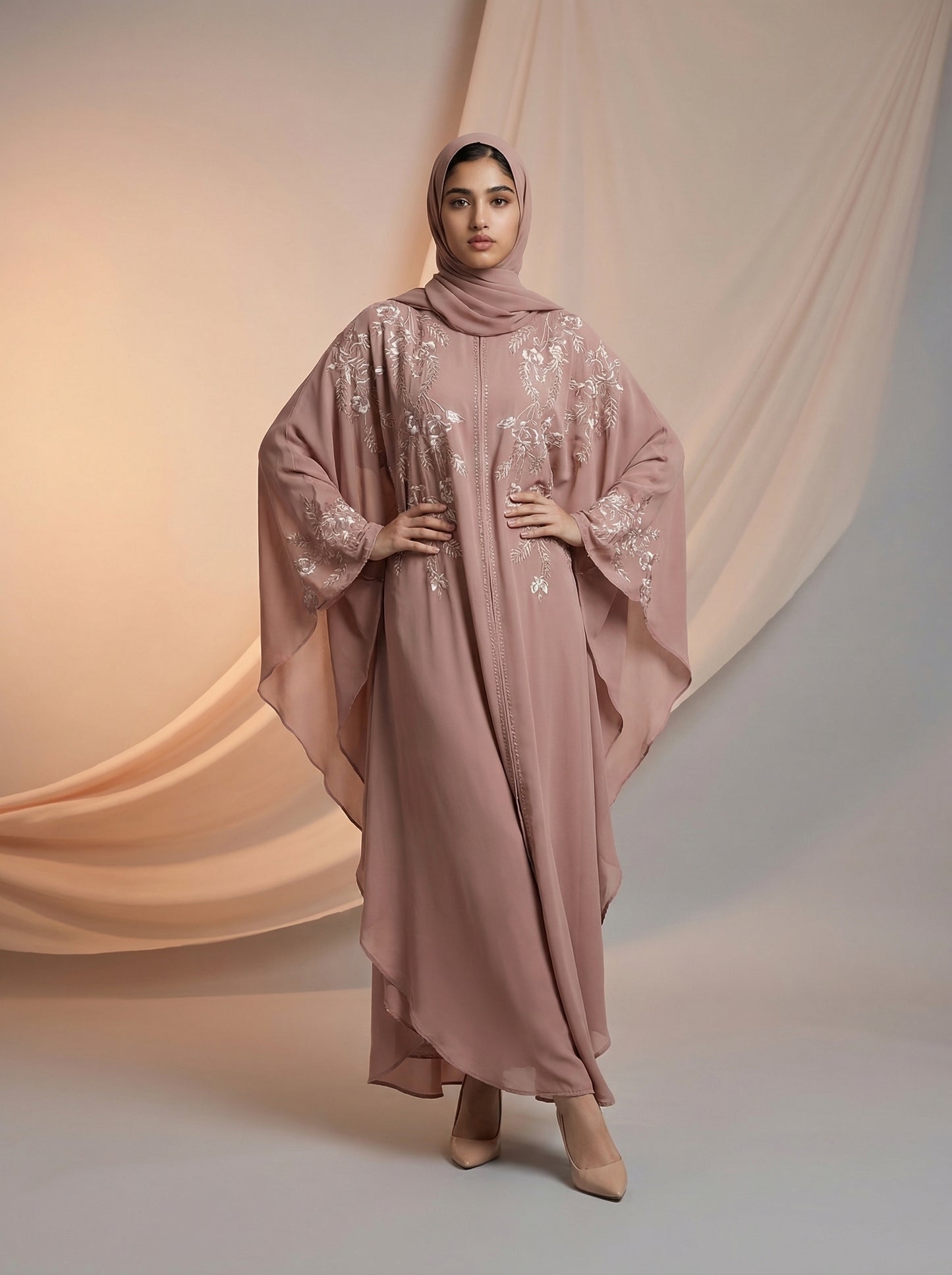 Blush Bloom Butterfly Kaftan