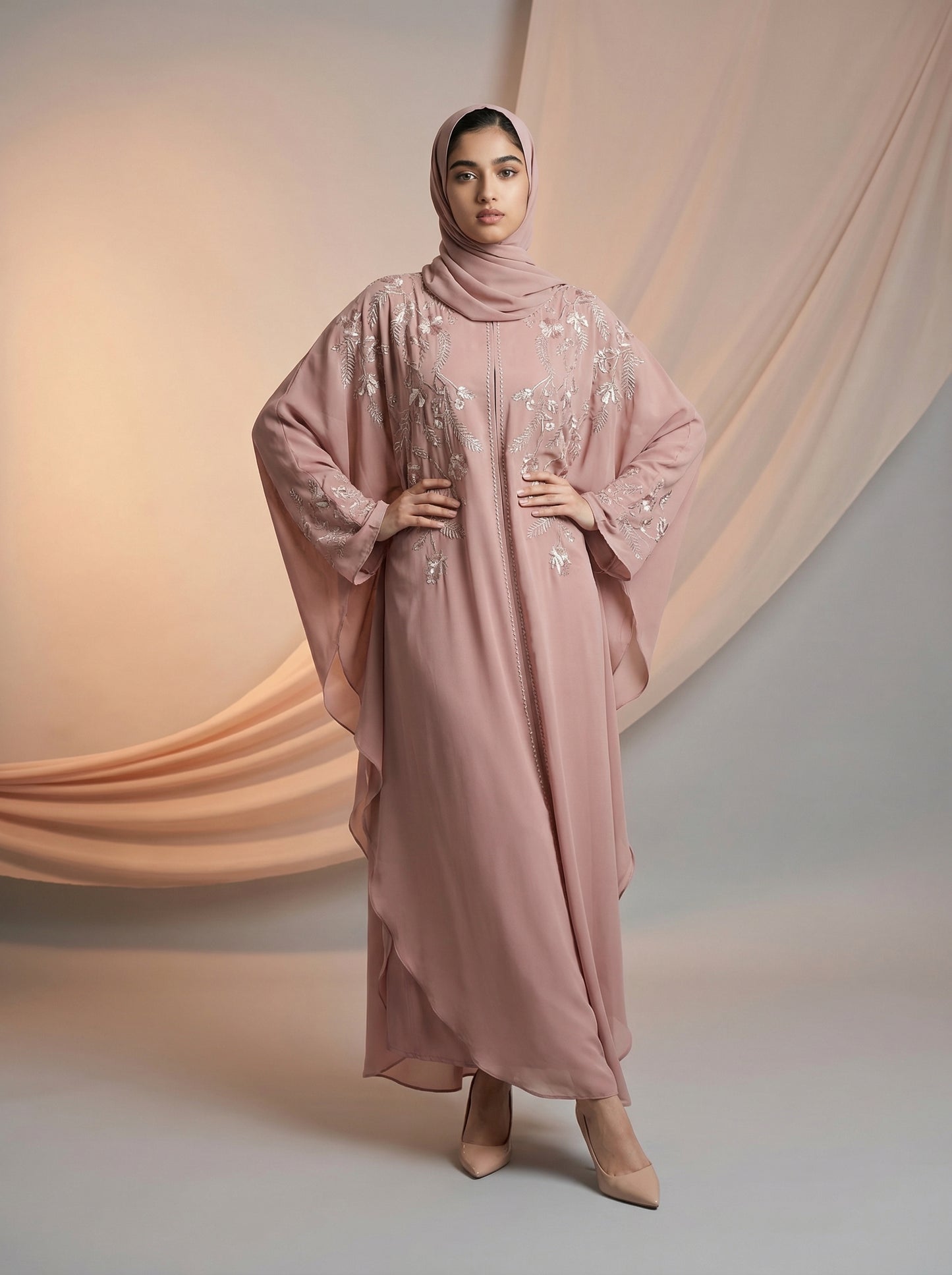 Blush Bloom Butterfly Kaftan