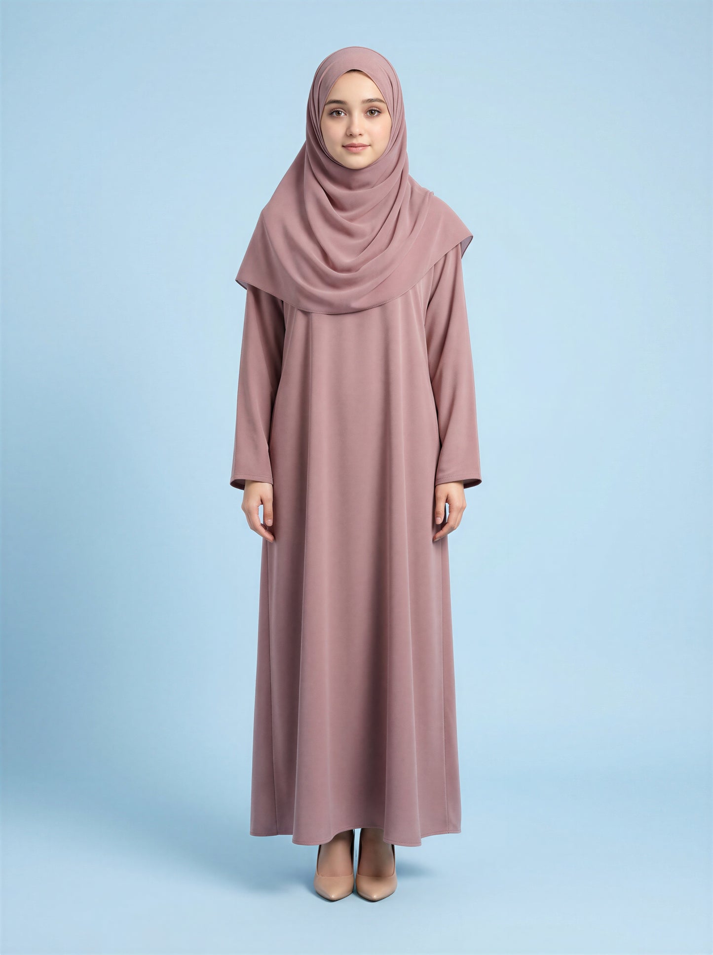 Rose Blush Kids Abaya