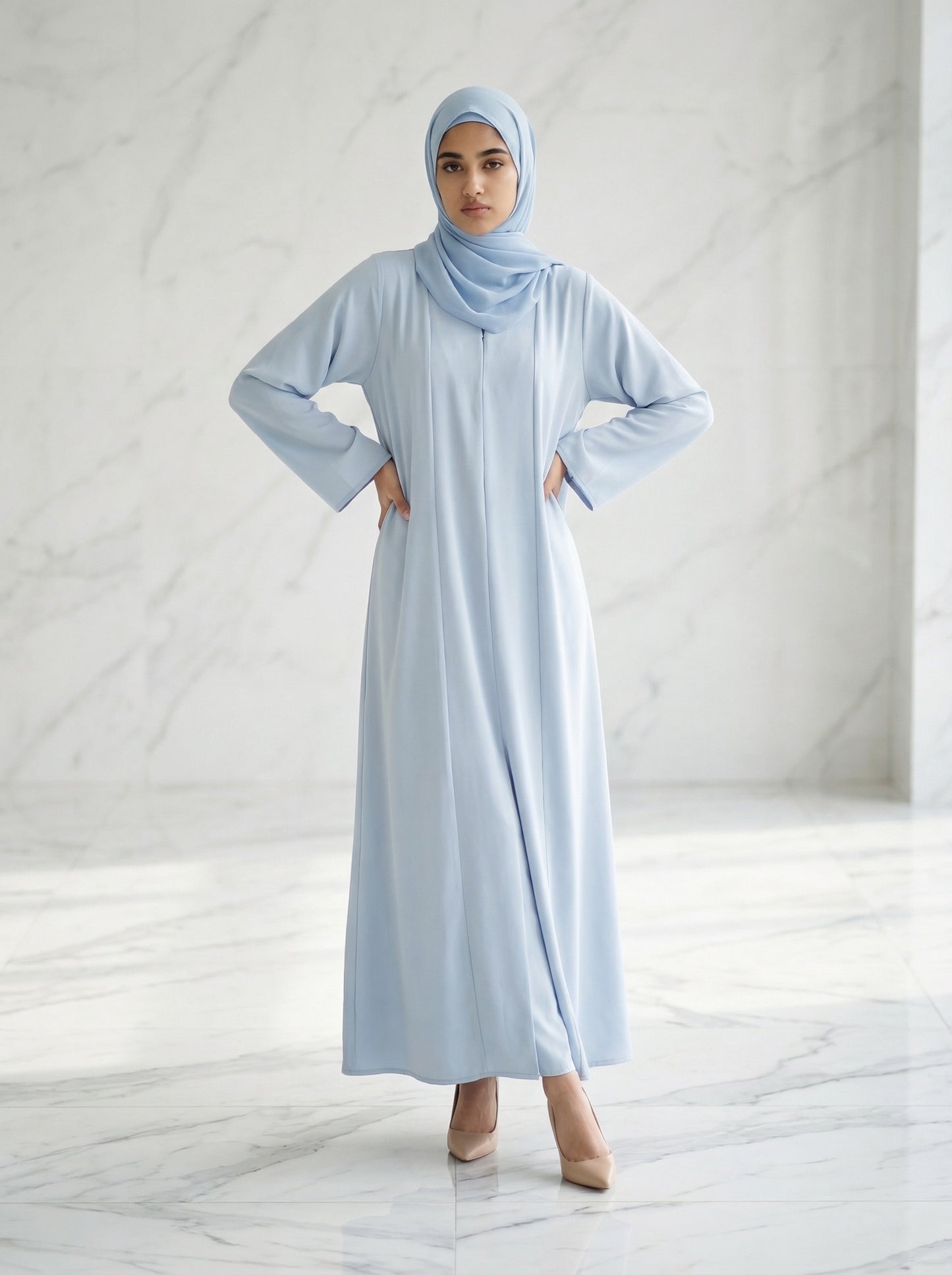 Powder Blue Classic Flow Abaya