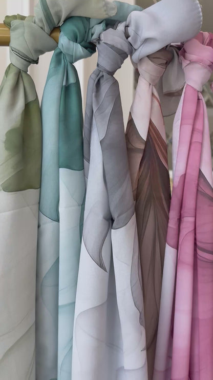 Petal Veil Premium Digital Chiffon Hijab
