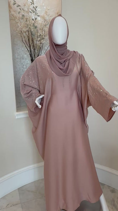 Dusty Rose Cape Abaya
